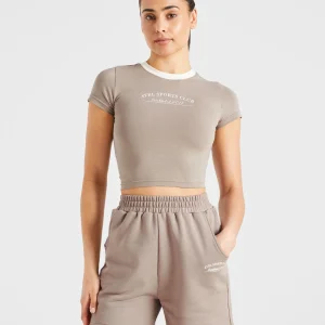 Courtside Baby Tee - Mocha