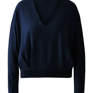 Chandail à col en V et manches chauve-souris