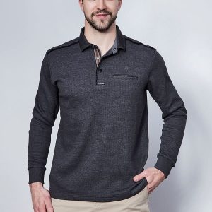 Chandail à col polo et patte boutonnée