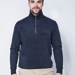 Chandail à demi-glissière texturé