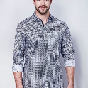 Chemise imprimée à micro-motifs