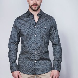 Chemise imprimée à motif discret