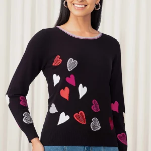 Chandail à motifs de cœurs