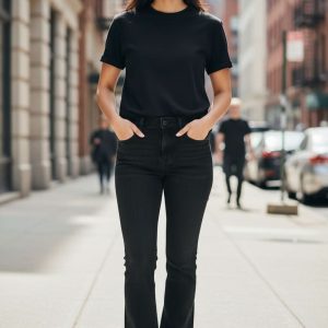 Jeans jambe évasée