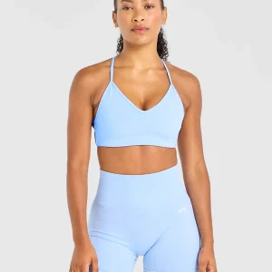 Essential Crossback Sports Bra - Baby Blue