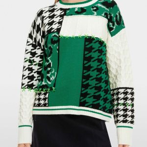 Pull en maille à motifs mélangés