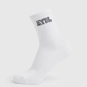 Varsity Crew Socks - Blanc