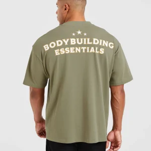 Wesley Vissers X Body Building Essentials Oversized T Shirt - Desert Green