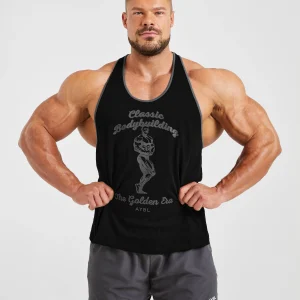 Wesley Vissers X Classic Bodybuilding Stringer - Noir/Charcoal