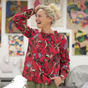 Blouse  Fantine - Jungle écarlate