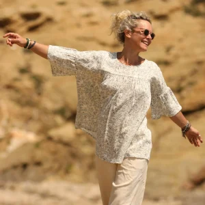 Blouse Léopoldine - double gaze de coton Échappée Bleue