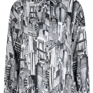 Blouse à imprimé urbain