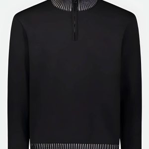 Pull en laine avec demi-zip