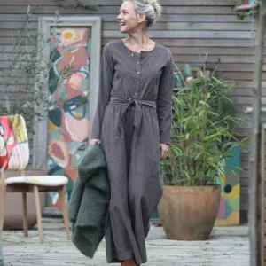 Combinaison Perla - velours milleraies moka