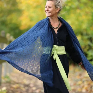Écharpe Léonie bleu indigo
