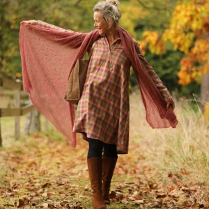 Écharpe Léonie rose boisé