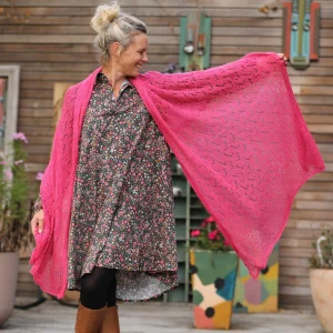 Écharpe Léonie rose fushia
