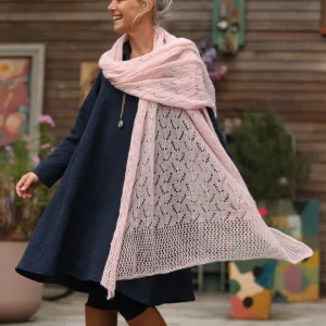 Écharpe Léonie rose poudré