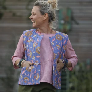 Gilet Basile matelassé en coton Éclat des Indes