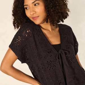 Cardigan en maille ajourée