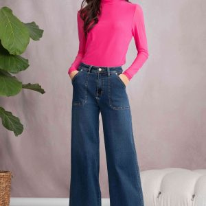 Jeans jambe évasée