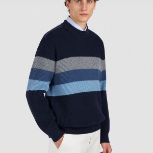 Chandail en maille à rayures texturées