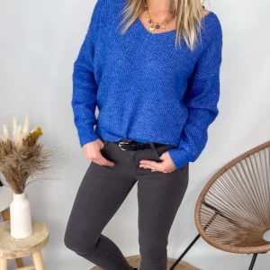 Pull bleu roi Hélie