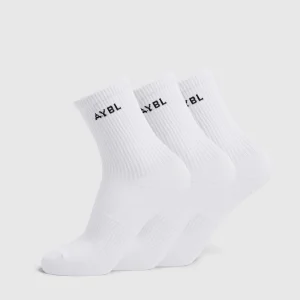 Everyday Crew Socks (3 Pack) - Blanc