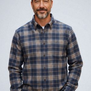 Chemise à carreaux en flanelle douce