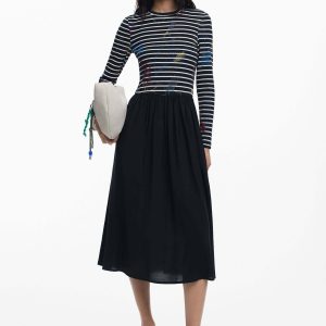 Robe combinée à rayures